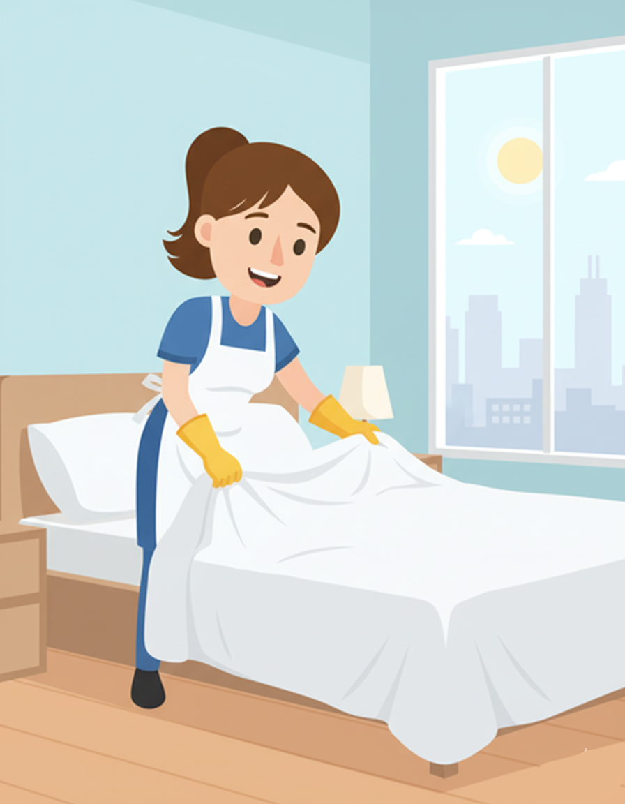 Professionally made five-star hotel bed by 0161 Cleaner in Manchester